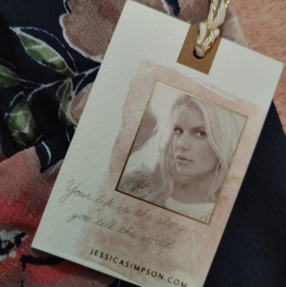 Jessica Simpson Women's Maternity Blue Floral Kimono Wrap Dress size Small - Picture 5 of 16